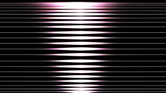 Abstract horizontal lines with a glow effect creating a symmetrical pattern on a dark background