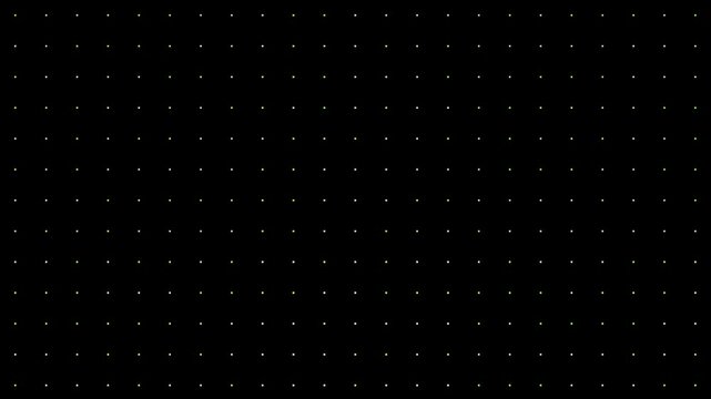A dark background with a pattern of small white dots arranged in a regular grid formation uniformly spaced