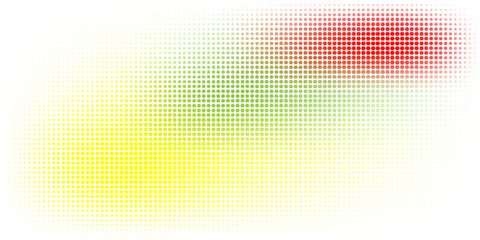 Colorful Gradient Dotted Pattern with Vibrant Green, Yellow, and Red Fusion