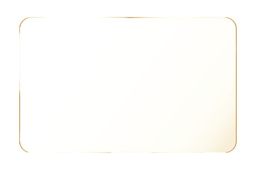 Abstract elegant design with golden edges and black cutout corner on white background