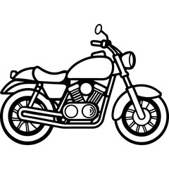 Obraz premium Motorcycle line art vector