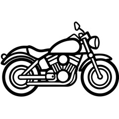 Fototapeta premium Motorcycle line art vector