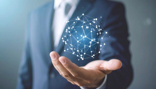 Scientist Holding Quantum Network Visualizer for Optimized Annealing Process