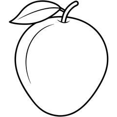 Mango line art vector