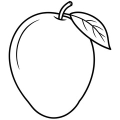 Mango line art vector