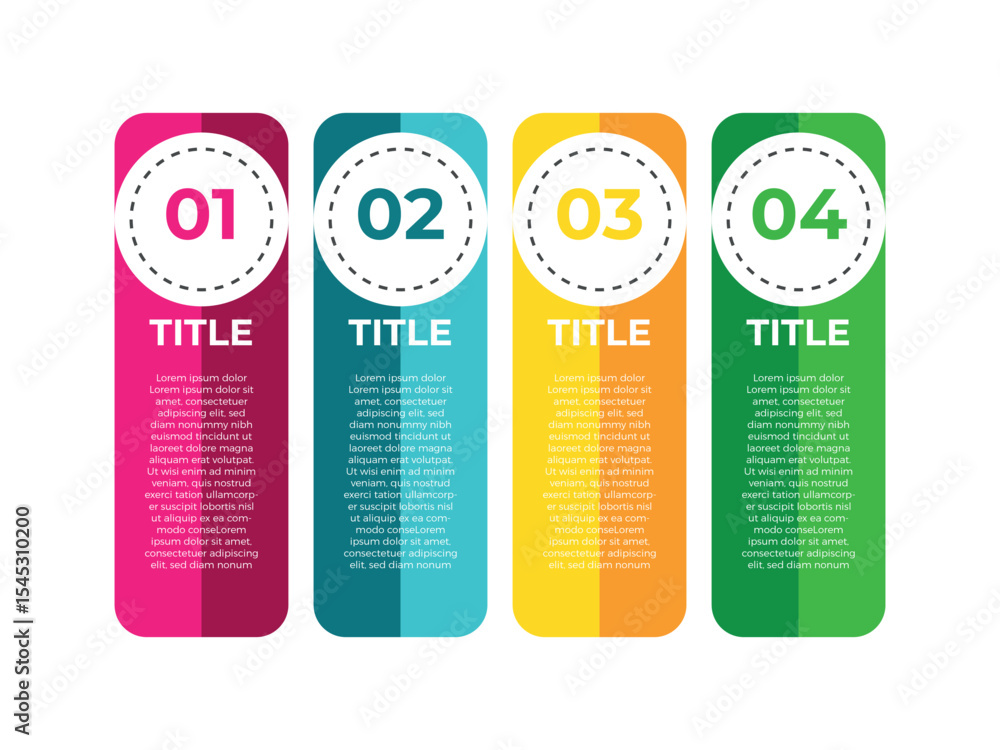 Poster infographic elements data visualization vector design template. can be used for 4 steps, options, bu