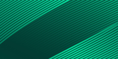 Dark green background. Modern green wave curve abstract presentation background. Abstract decoration, glowing pattern, halftone gradient.