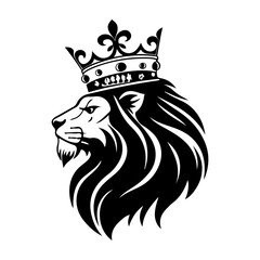 Lion king logo and icon vector