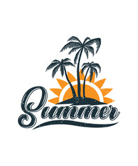 Summer Palm Tree Design, EPS, VECTOR
