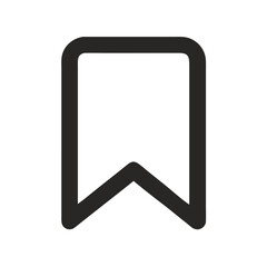 Black bookmark icon in minimalist flat style  