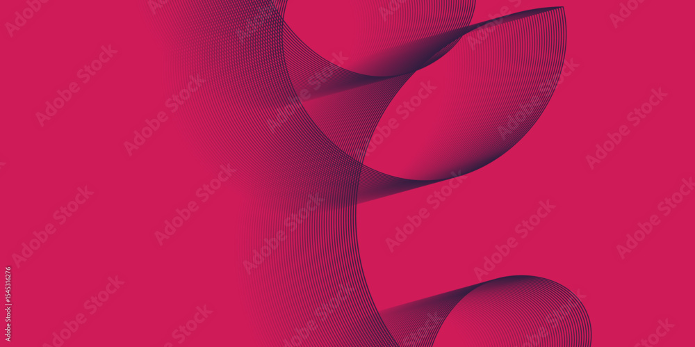 Poster Abstract color background with modern futuristic seamless lines art design with wavy geometrical shapes and textures, curve color line on blend effect concept technology shape with dynamic background.