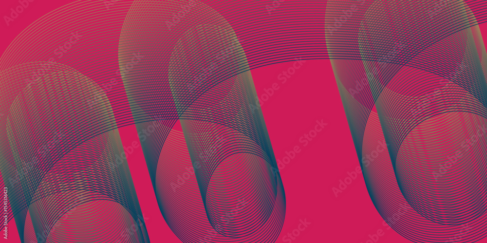 Poster abstract color background with modern futuristic seamless lines art design with wavy geometrical sha