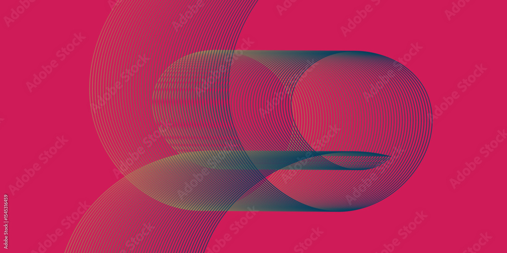 Poster abstract color background with modern futuristic seamless lines art design with wavy geometrical sha
