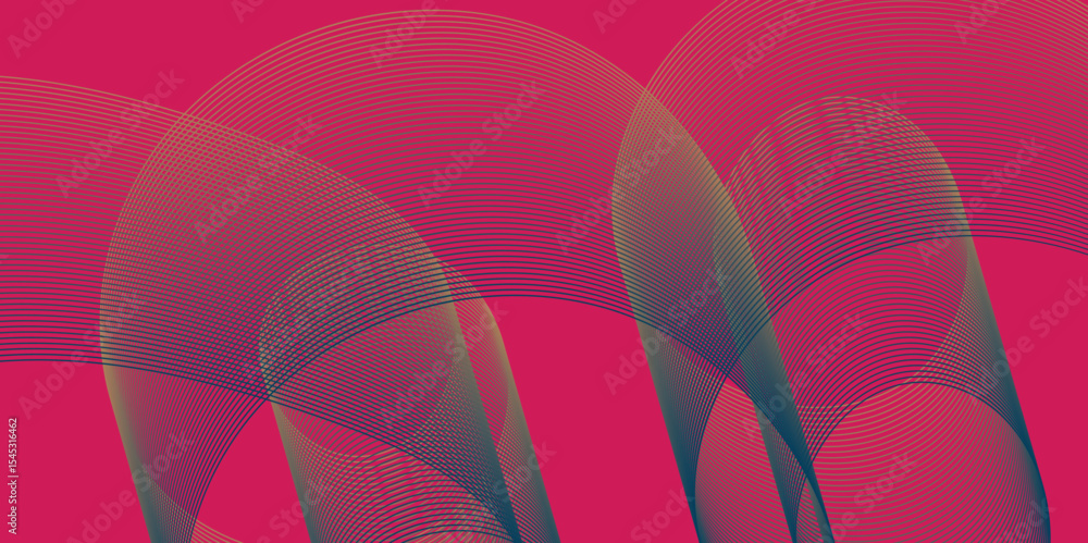 Poster abstract color background with modern futuristic seamless lines art design with wavy geometrical sha