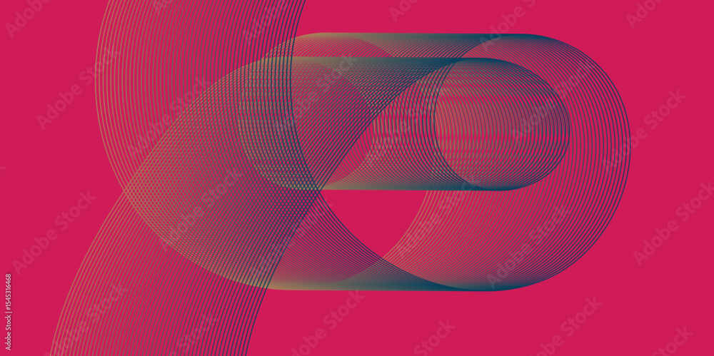 Poster abstract color background with modern futuristic seamless lines art design with wavy geometrical sha