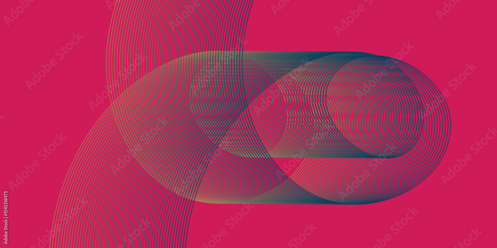 Poster abstract color background with modern futuristic seamless lines art design with wavy geometrical sha