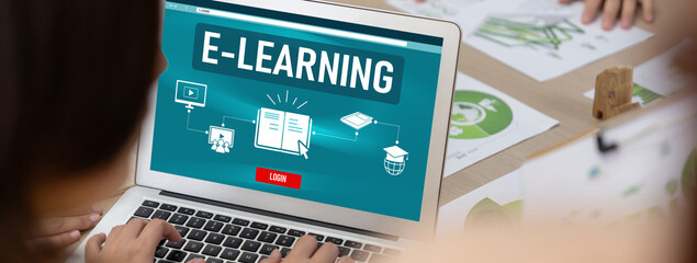 E-learning website with brisk sofware for student to study online on the internet network