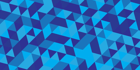 Modern triangle mosaic blue Background. Overlap random vector element. Business polygonal texture. Abstract low polygon Geometric banner wall background. Seamless Abstract polygon.	
