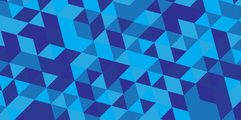 Obraz premium Modern triangle mosaic blue Background. Overlap random vector element. Business polygonal texture. Abstract low polygon Geometric banner wall background. Seamless Abstract polygon. 