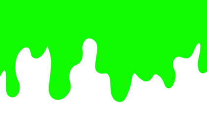 green paint dripping
