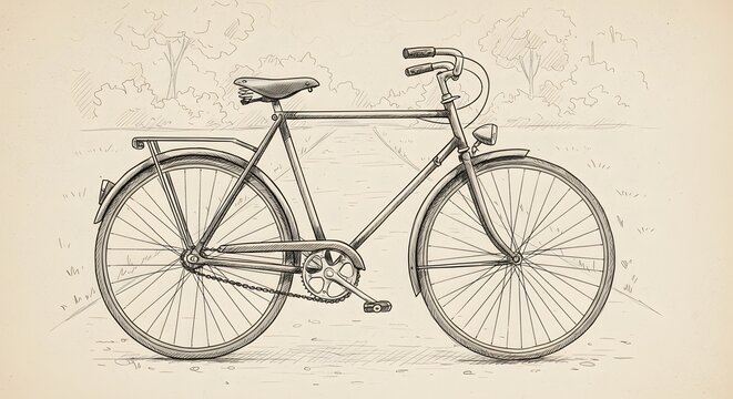vintage bicycle on grunge background