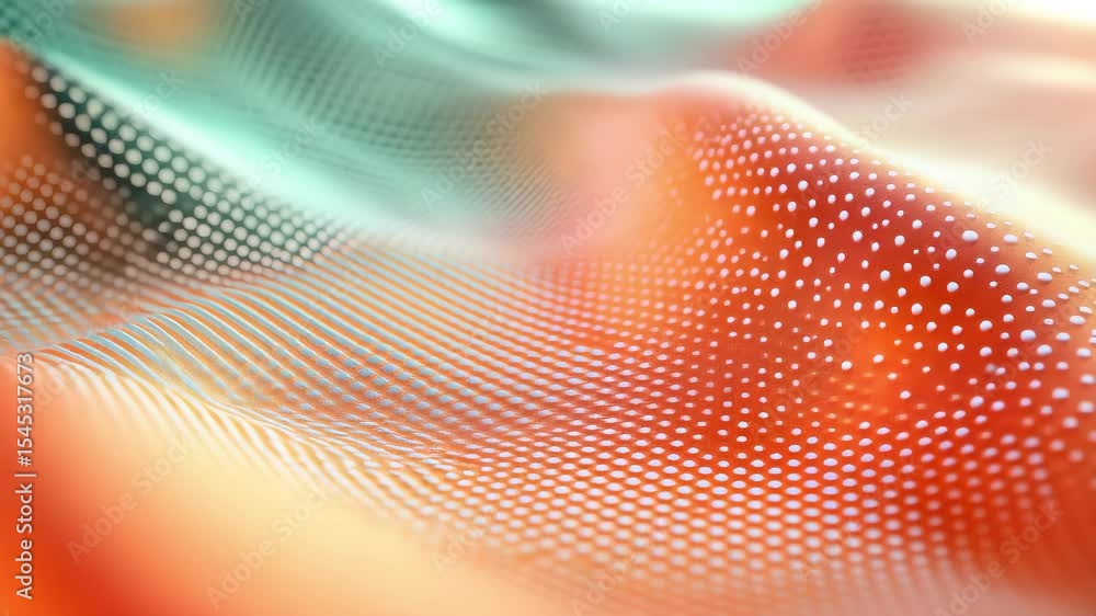 Poster dynamic dot wave abstract tech background video