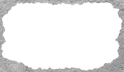 Rough Concrete Border Texture with Torn of Natural Imperfections and Grunge Surface Details. Perfect for Architectural Backgrounds, Construction Themes, or Grungy Industrial Design Projects.