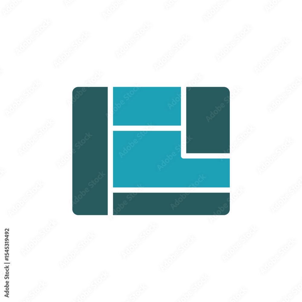 Poster layout icon. vector.editable stroke.linear style sign for use web design,logo.symbol illustration.