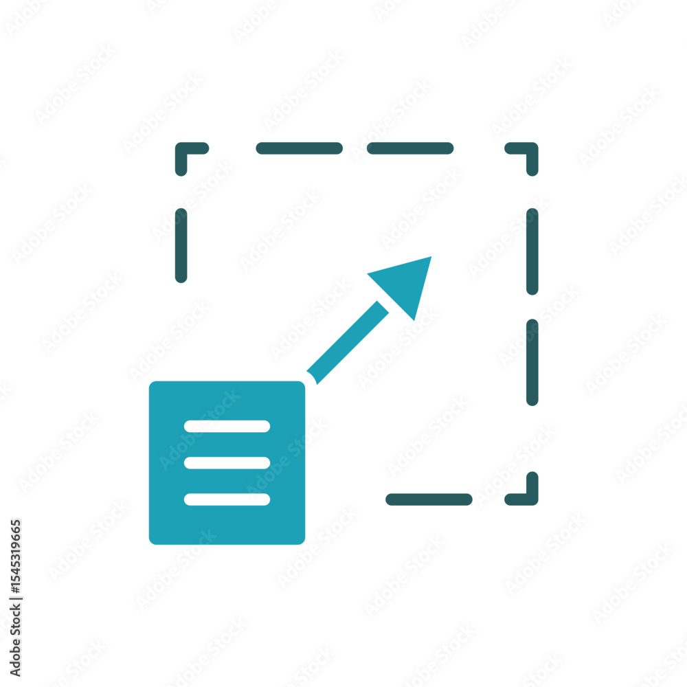 Poster scale design icon. vector.editable stroke.linear style sign for use web design,logo.symbol illustrat