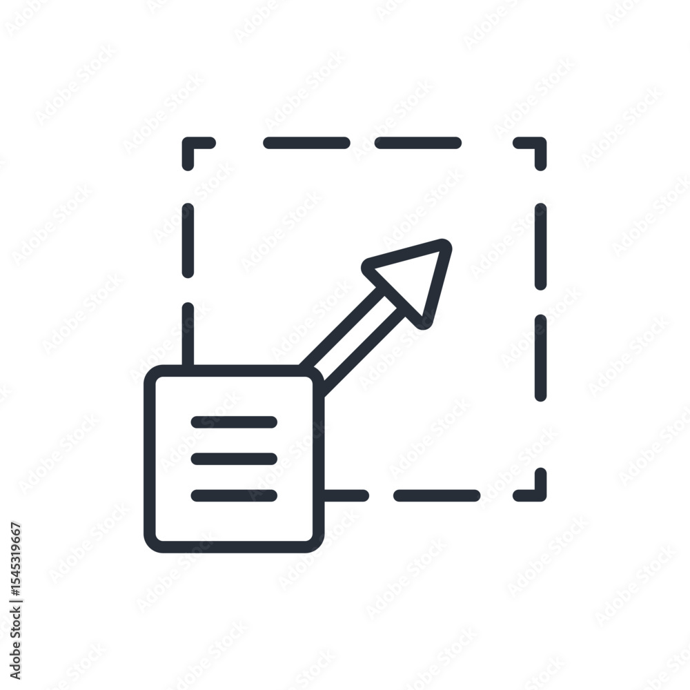 Poster scale design icon. vector.editable stroke.linear style sign for use web design,logo.symbol illustrat