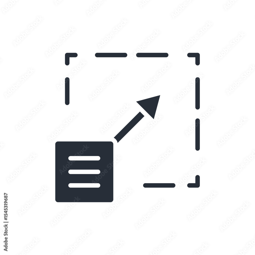 Poster scale design icon. vector.editable stroke.linear style sign for use web design,logo.symbol illustrat