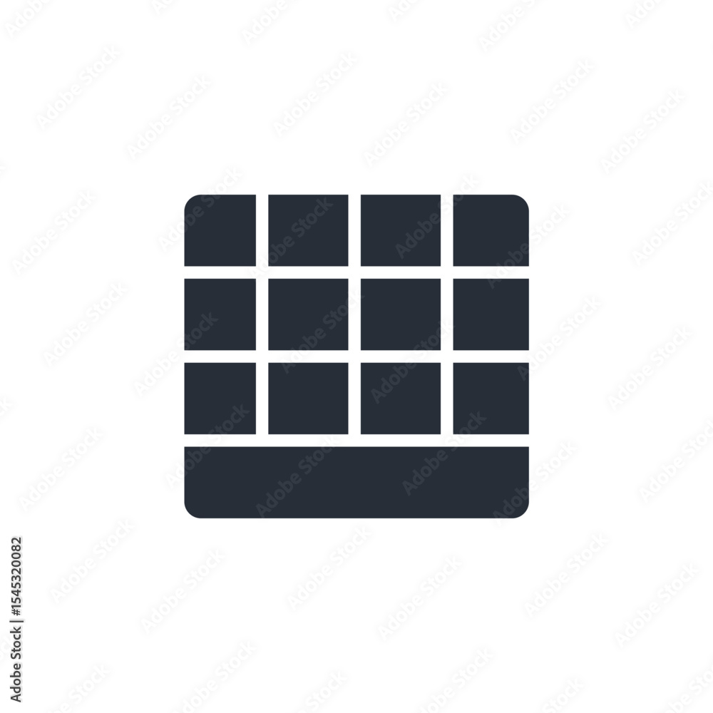 Poster table template icon. vector.editable stroke.linear style sign for use web design,logo.symbol illustr