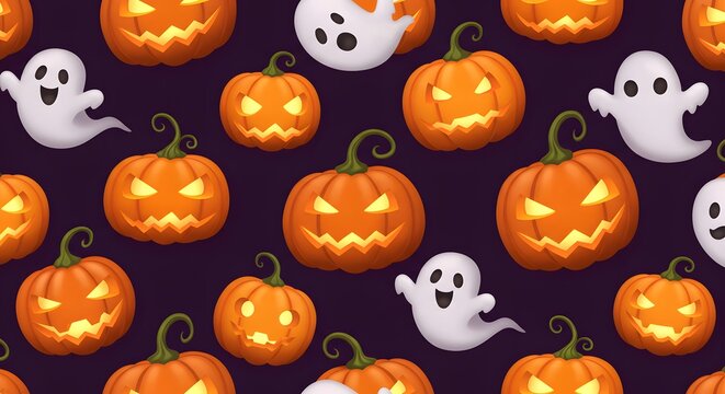 halloween seamless pattern