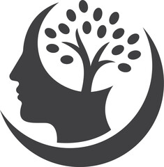 General Mental Health Awareness vector silhouette logo design