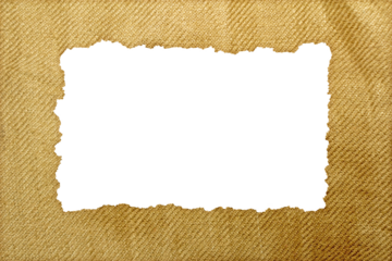 Torn Brown Linen Fabric Textures with Rough Edges. Perfect for collage designs, digital scrapbooking, paper craft mockups, and rustic-themed visual compositions.