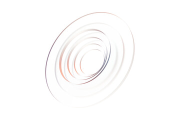 Fototapeta premium Abstract minimalist white rings floating against black background graphic design illustration