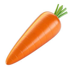 Orange Carrot 3 D Icon Isolated White Background 3d carrot