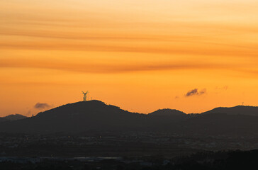 sunrise over the hills