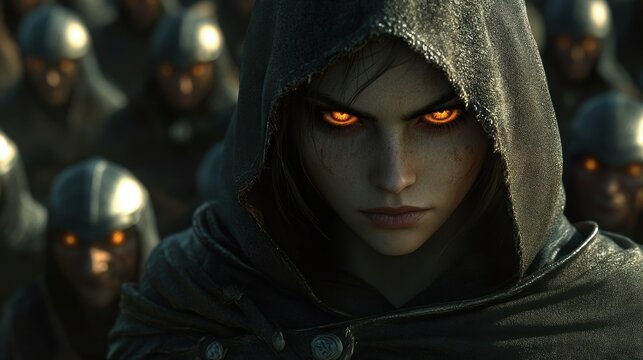Fototapeta Powerful female character portrait