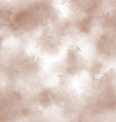 Abstract colorful background with watercolor effect. Dark Brown powder explosion on white background. Smooth hand drawn digital art. Wet hand drawn texture.	