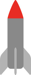 Missile bomb icon. Ballistic rocket. Vector illustration.