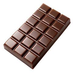Obraz premium Dark Chocolate Bar Without Shadow isolated on transparent background