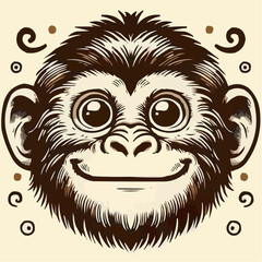 Obraz premium stylized version of a cool monkey 49