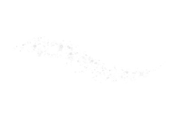 Obraz premium Abstract white paint splatter wave shape isolated on a deep black background