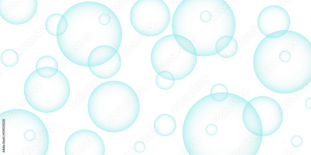 Poster modern abstract light blue bubble background with circles. colorful bubbles. abstract, colorful tran