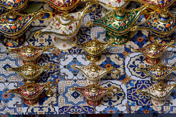 traditional tea pots at istanbuls grand bazaar