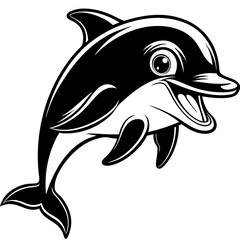 Obraz premium Dolphin illustration isolated on white background
