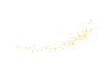 Artistic abstract golden splatter design element with isolated paint splashes on black background