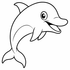 Obraz premium Dolphin illustration isolated on white background