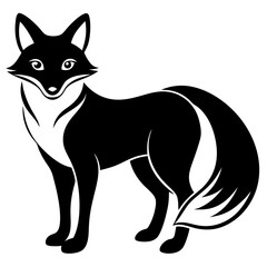 Obraz premium Fox isolated on white background standing in a simple illustration